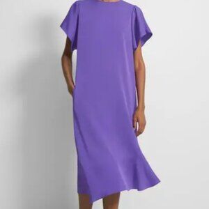 Theory 100% silk purple dress size M